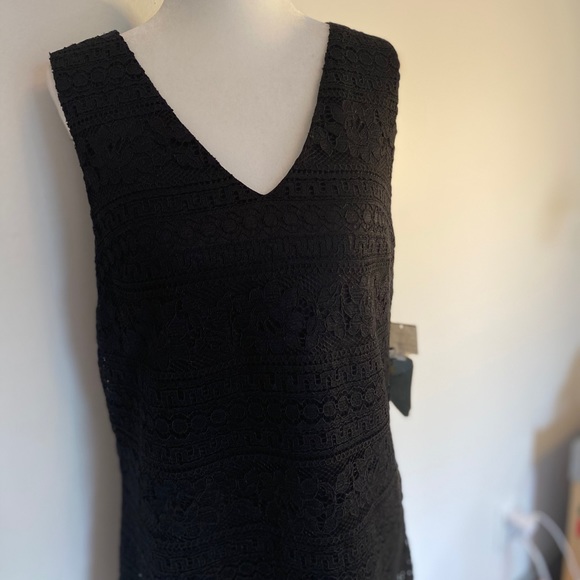 NWT CECE Black Lace Sleeveless Dress size 8P - Picture 7 of 15